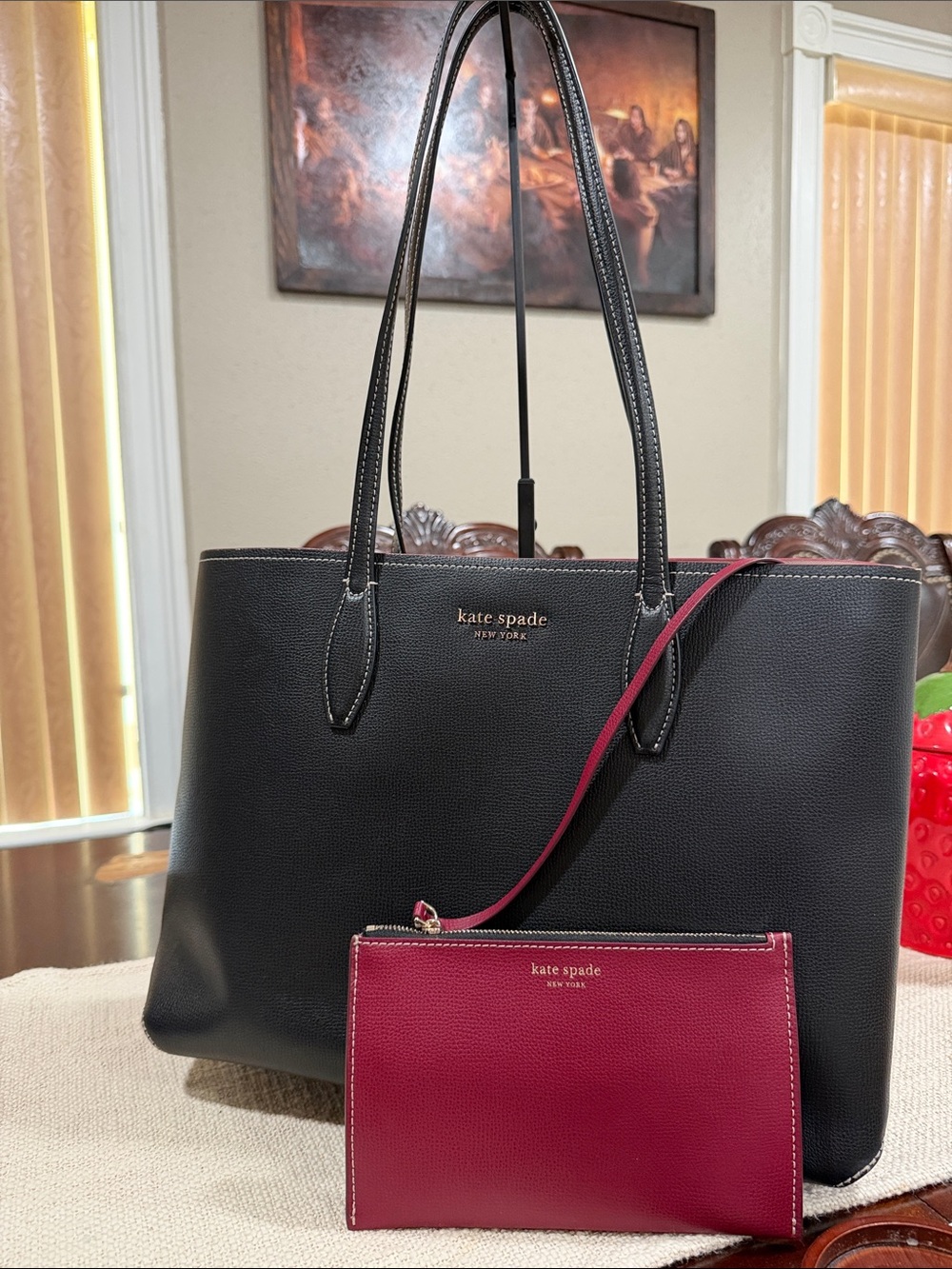 kate spade Bleeker Black Tote w/ wristlet